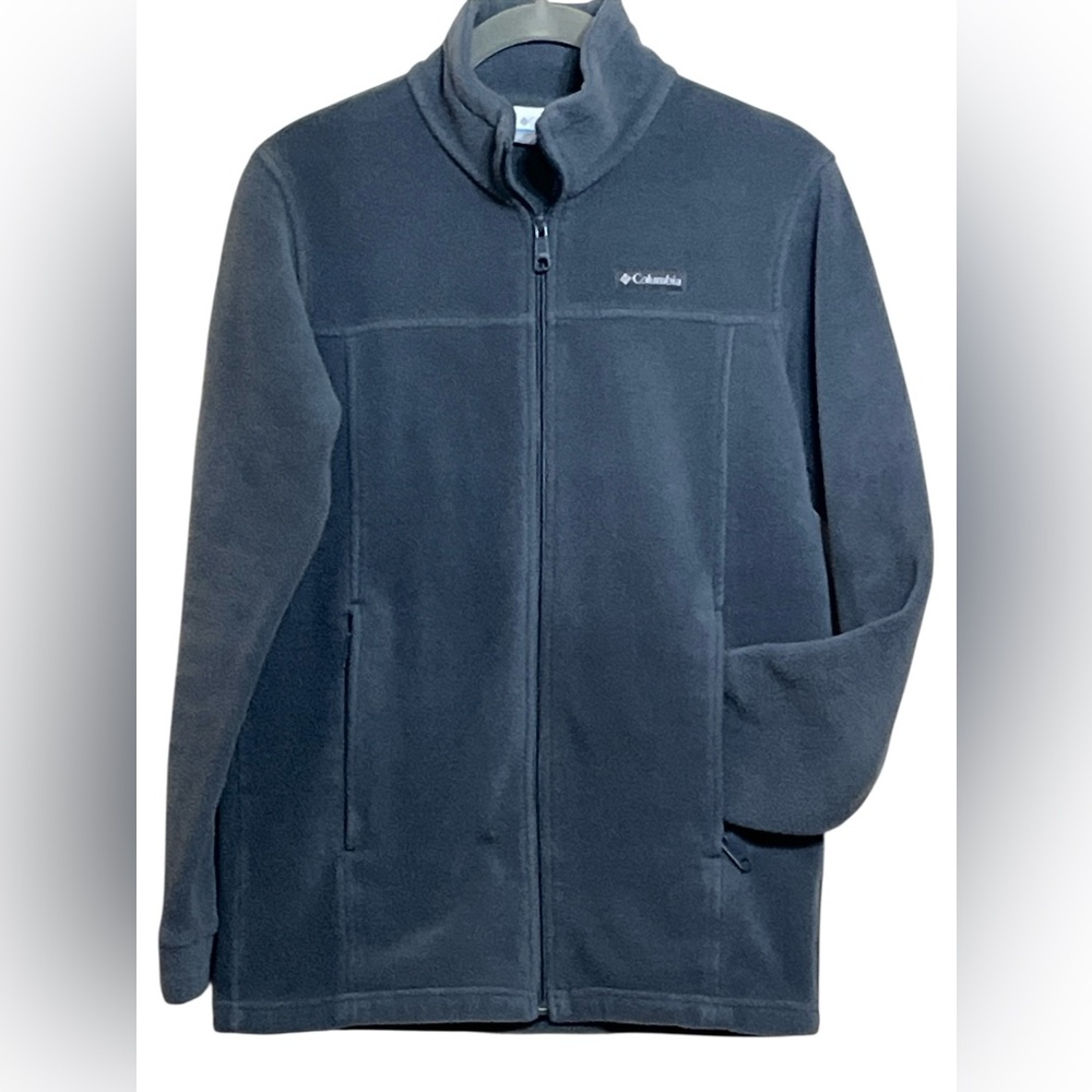 Columbia Women’s Full Zip Gray Fleece Jacket with Zippered Side Pockets Size L